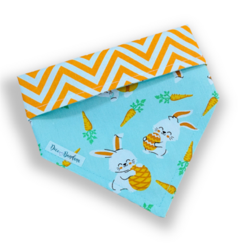 Bandana Páscoa animada dupla face zigue-zague para pet - comprar online
