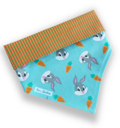 Bandana Pernalonga tiffany dupla face listrada para pet