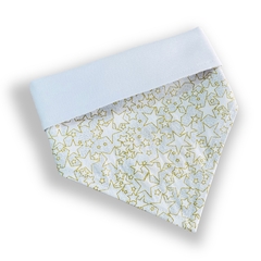 Bandana Ano Novo Amarelo dupla face estrelinhas douradas para pet - comprar online