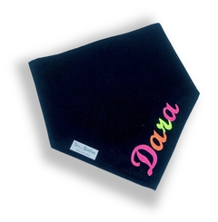 Bandana preta com nome neon do pet - comprar online