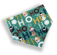 Bandana Ho ho ho dogs verde para pet - comprar online