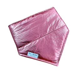 Bandana Puffer metalizada rosa para pet