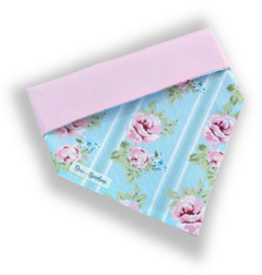 Bandana rosa elegante dupla face rosa para pet