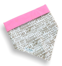 Bandana São Francisco escritas dupla face rosa para pet - comprar online