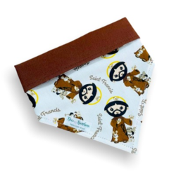 Bandana São Francisco dupla face marrom para pet - comprar online
