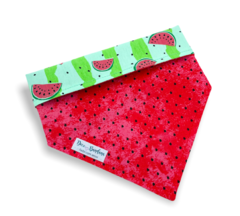 Bandana melancia sementes e casca para pet