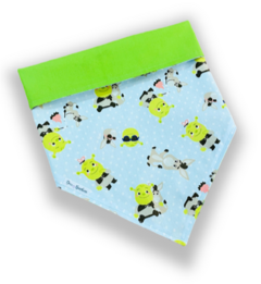 Bandana Shrek dupla face verde para pet