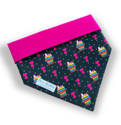 Bandana Snoopy casinha dupla face pink para pet