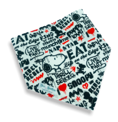 Bandana Snoopy grafite para pet