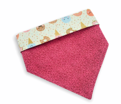 Bandana sorvete sorrisinho dupla face rosa - comprar online
