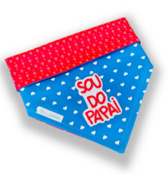Bandana Sou do Papai azul e vermelho para pet