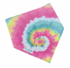 Bandana Tie dye - rosa e tiffany