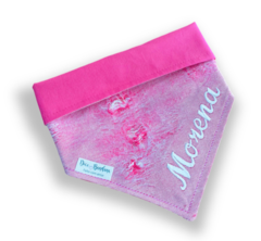 Bandana Trend jeans rosa personalizada com nome do pet na internet
