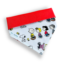 Bandana Turma do Snoopy dupla face vermelha para pet - comprar online