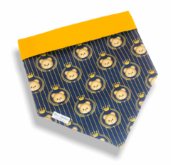 Bandana ursinho príncipe dupla face mostarda