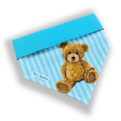 Bandana urso fofo tiffany dupla face tiffany para pet - comprar online