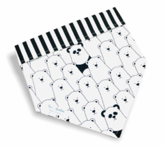 Bandana ursos dupla face listrada