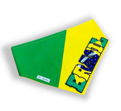 Bandana verde amarela Brasil para pet
