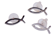 Pin metálico pez