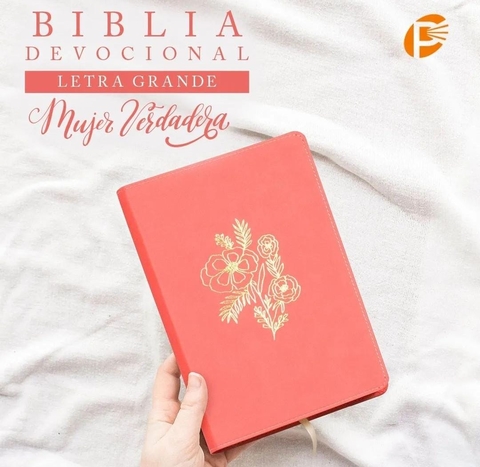 Biblia devocional Mujer verdadera Reina Valera Letra Grande