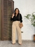 Calça Pantalona Grace Nude | Alfaiataria - comprar online