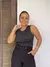 Regata Raquel Listrada | Ribana Canelada Preto - comprar online