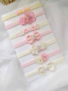 Kit Marcela Off white e rosa