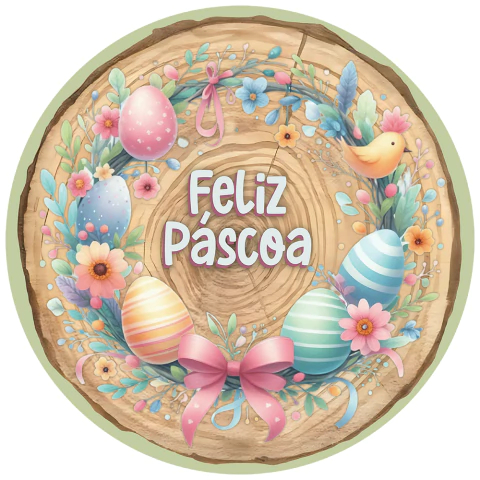 Sousplat de Páscoa - Feliz Páscoa - 35x35cm