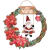 ENFEITE DE PORTA GUIRLANDA E PAPAI NOEL NO BALANÇO 33X37CM na internet