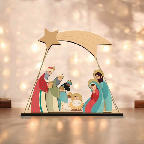 PRESÉPIO DECORATIVO DE PORTA 3D-21,5X25X4,5