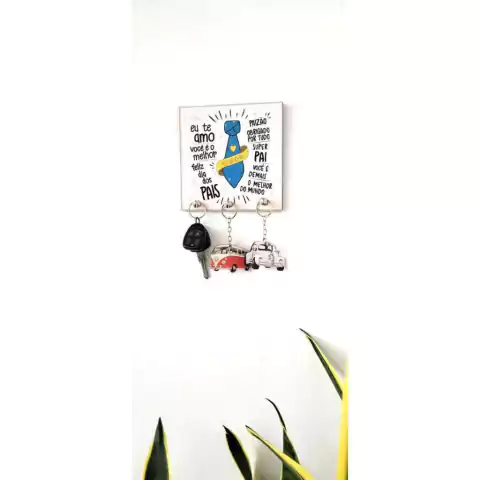 Porta-Chaves Mdf- Presente Pai Gravata Paizão Dia Dos Pais