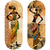 Kit Com 2 Placas Decorativas Em Mdf - Mulheres Africanas Negras - 21,5x59cm