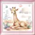 PLACA QUADRO DECORATIVO SAFARI INFANTIL-GIRAFA