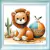 PLACA QUADRO DECORATIVO SAFARI INFANTIL-LEÃO