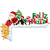 ADEREÇO DE PORTA FELIZ NATAL E PAPAI NOEL LADO ESQUERDO 47X31cm - comprar online