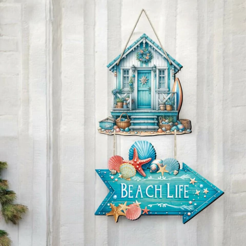Placa Decorativa Casa Beach 29x46,3cm