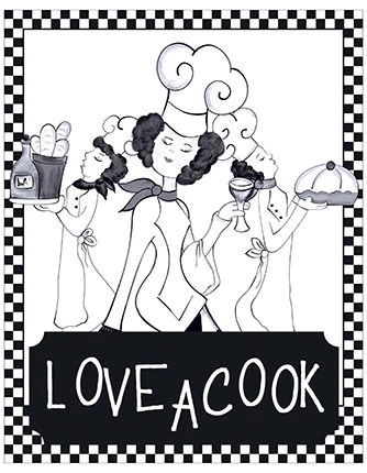 Placa Decorativa Em Mdf - Love a Cook - 19 X 24 Cm