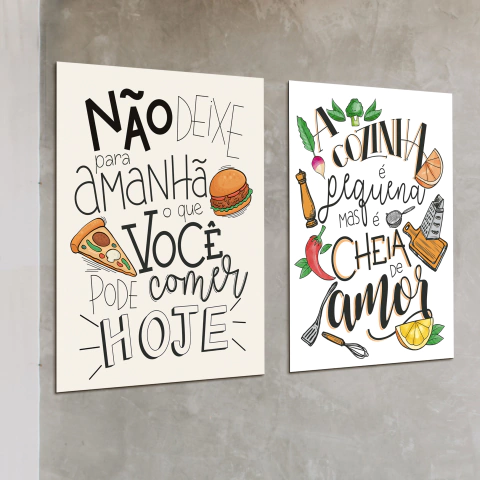 Kit Com 2 Placas Cozinha 19 X 24 Cm