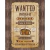 Placa Decorativa Em Mdf -Wanted - 19 X 24 Cm