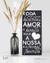 Placa Decorativa Em Mdf - Toda História De Amor... Namorados- 19 X 44 Cm