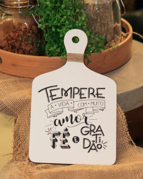Placa Decorativa Em Mdf - Tempere A Vida - 18 X 29 Cm