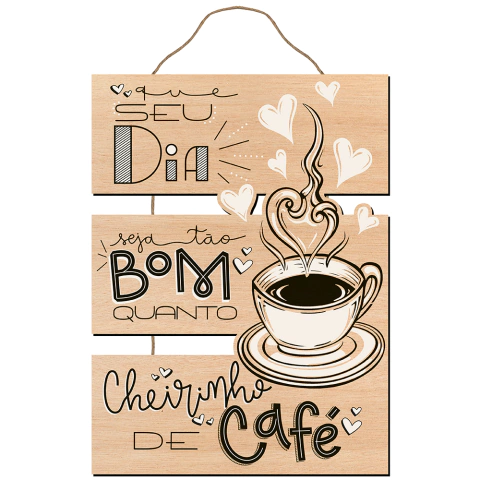 Placa Decorativa Em Mdf - Que Seu Dia - 21,5 X 37 Cm