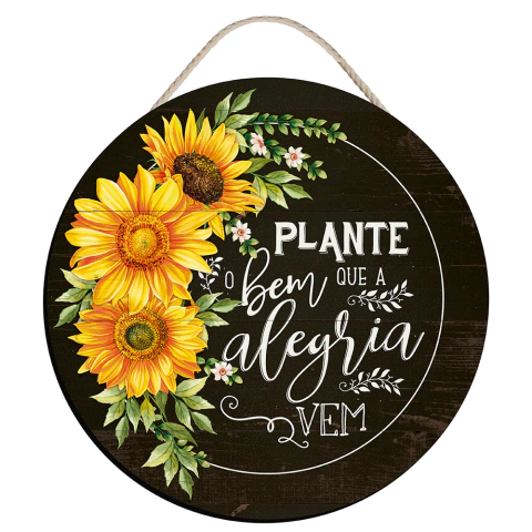 Placa Decorativa Em Mdf - Plante O Bem - 29 X 29 Cm