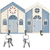 Porta-Chaves Em Mdf - Casinhas - 23 X 15 Cm