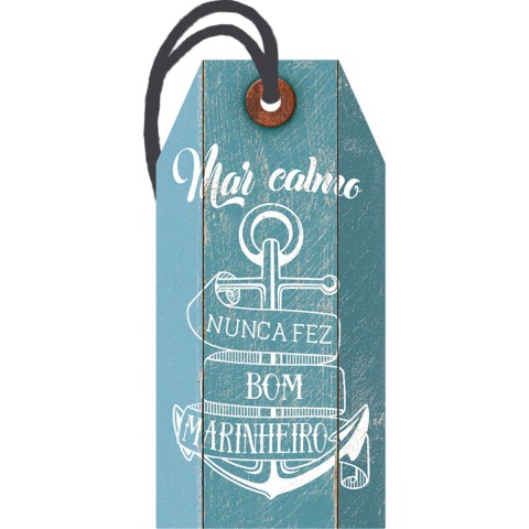 Tag Em Mdf - Mar Calmo -7 X 14 Cm