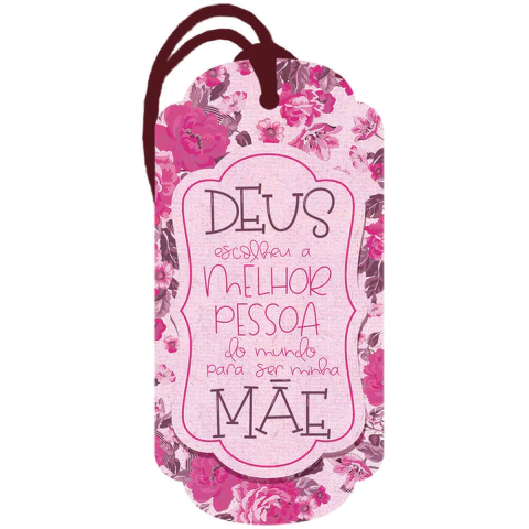 Tag Em Mdf - Mãe Deus Escolheu -7 X 14 Cm