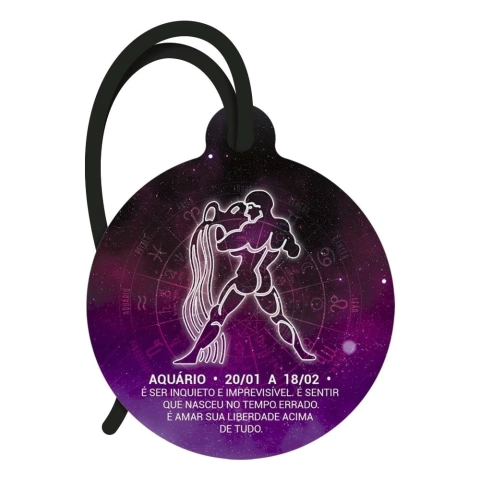 Tag Em Mdf - Signos Aquário - 8 X 9 Cm