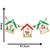 Decorativo de Parede em Roller - Três Casinhas - 97,5x14cm - comprar online