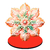 DECORATICO DE MESA - GINGER CRISTAL DE GELO COM PEDESTAL- 12X12X5,7CM - comprar online
