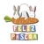 Placa Decorativa - coelhos e cenoura - 27x35cm - comprar online